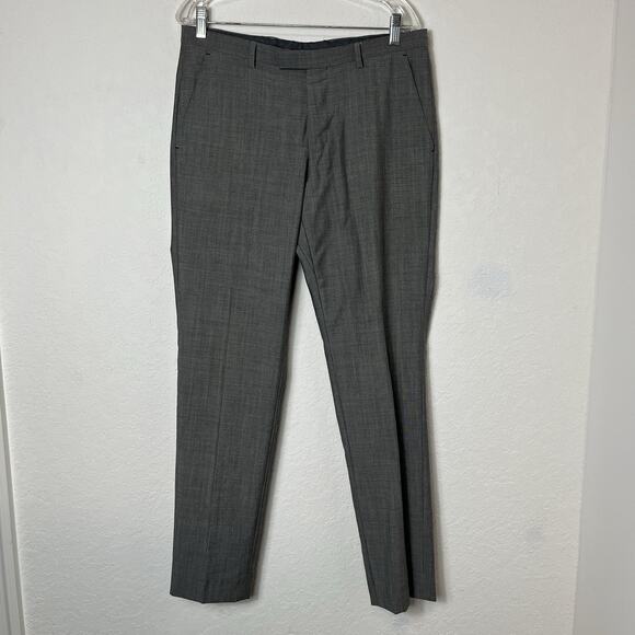 Boss Hugo Boss Virgin Wool Grey Dress Pants Men’s Size 32R Classic, Professional